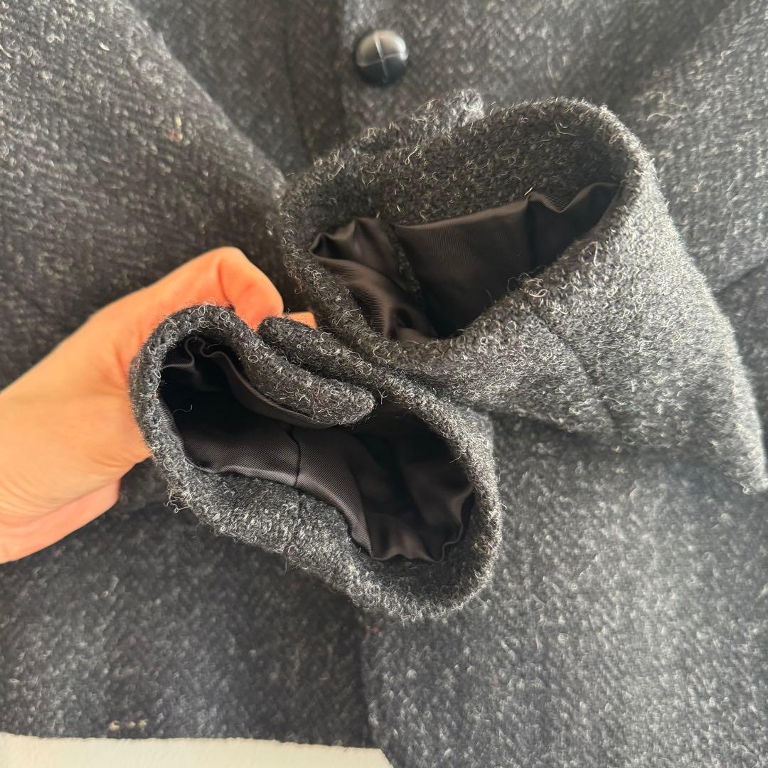 美品☺️マーガレットハウエルテーラードジャケット ハリスツイード黒系Mサイズ