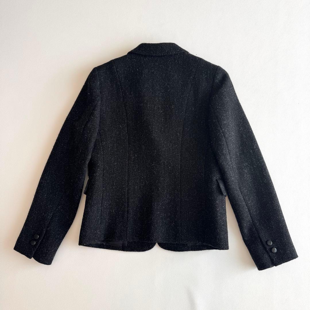 美品☺️マーガレットハウエルテーラードジャケット ハリスツイード黒系Mサイズ