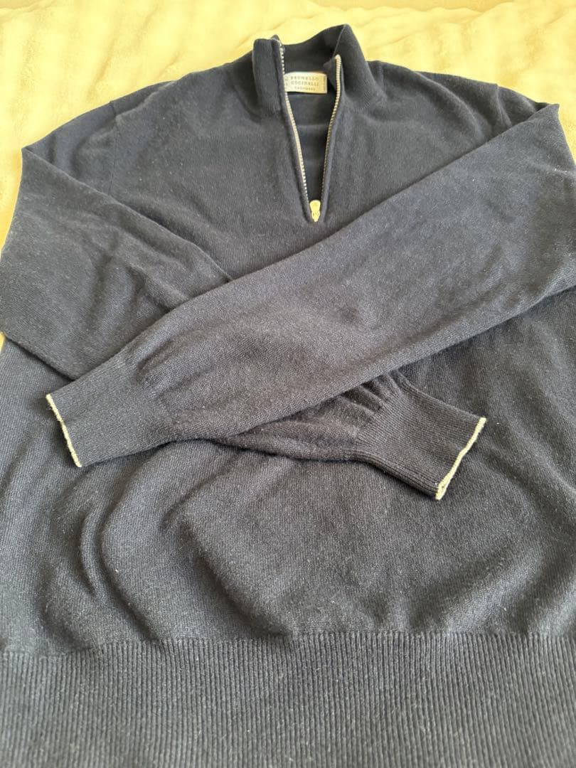 BRUNELLO CUCINELLI カシミヤ ジップアップセーター