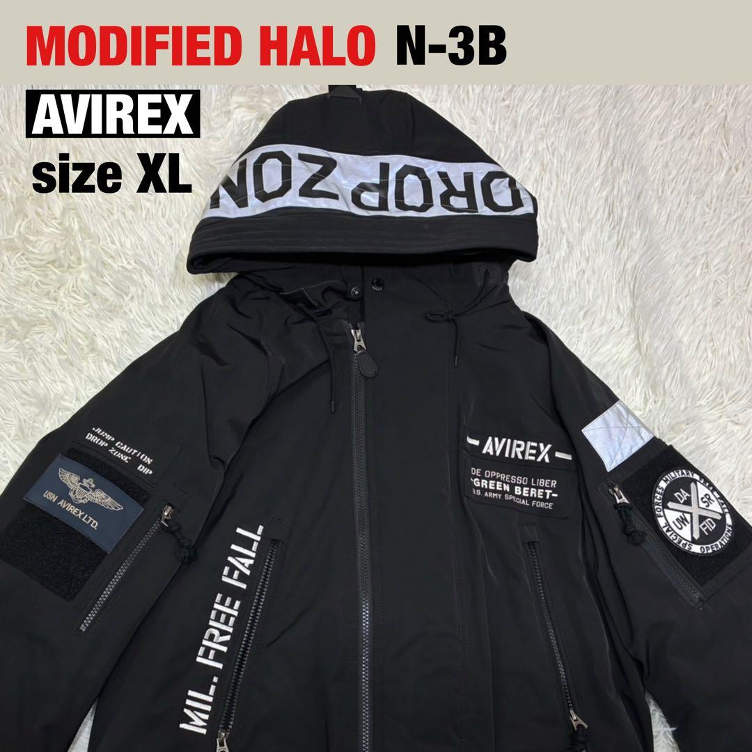 【AVIREX】N-3B MODIFIED HALO 黒 sizeXL