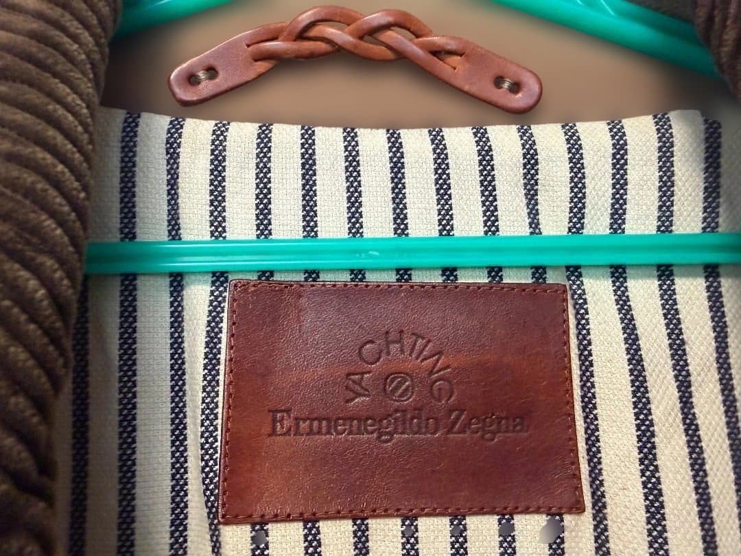 お*き様 ZEGNA Machinò ウールコート メンズ茶系 コーデュロイ襟