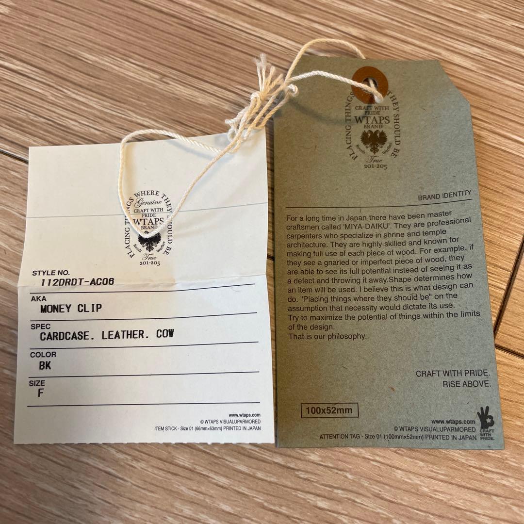小物 WTAPS Money Clip Cardcase Leather Cow