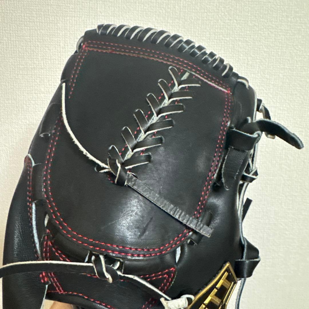 ZETT Neo Status グローブ 右投げ用 ブラック/レッド硬式