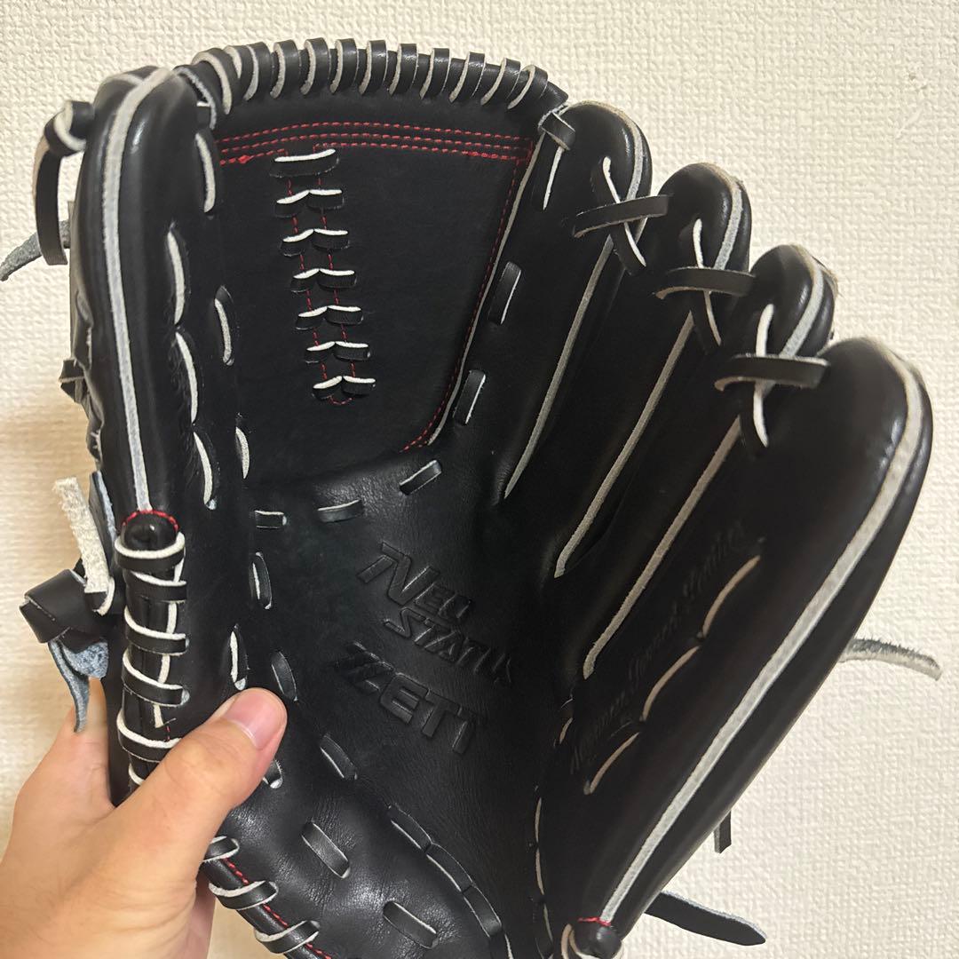 ZETT Neo Status グローブ 右投げ用 ブラック/レッド硬式