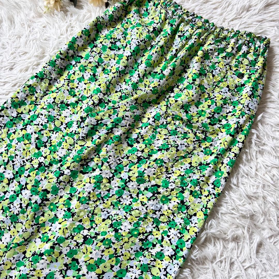 BLAMINK ブラミンク シルク 花柄 ドロスト パンツ