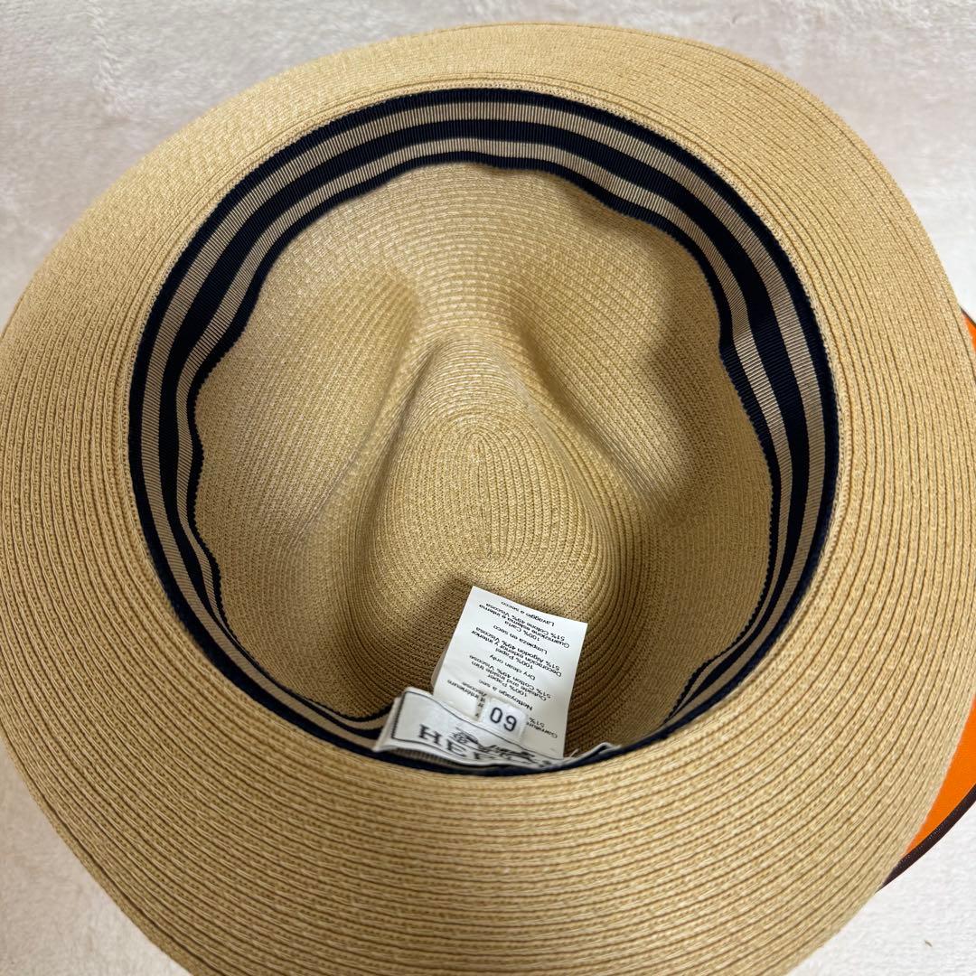 【未使用品】HERMES エルメス 麦わら帽子 ハット ペーパー 正規品
