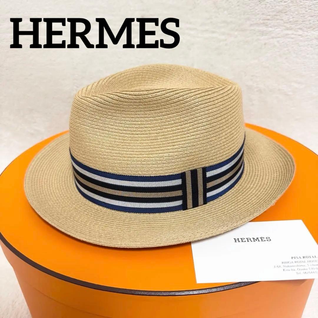 【未使用品】HERMES エルメス 麦わら帽子 ハット ペーパー 正規品