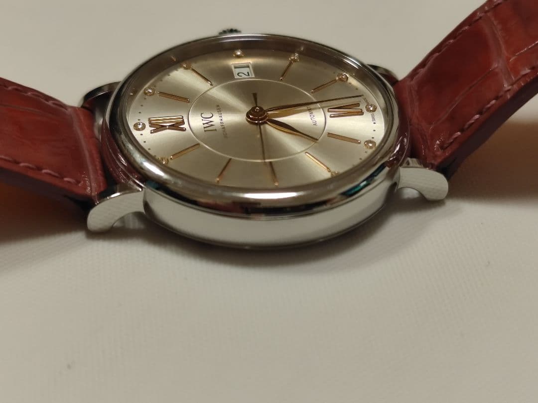 極美品IWC ポートフィノ 37 12Pダイヤ IW458101 サントーニ純正