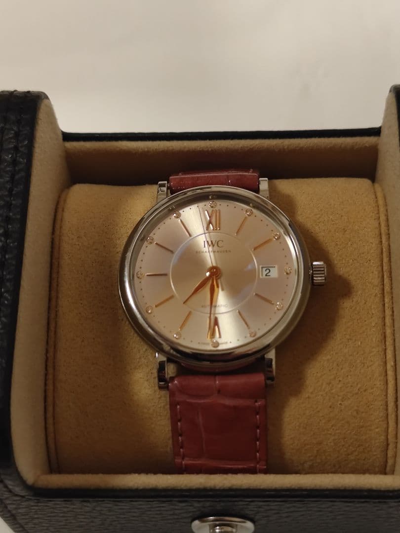 極美品IWC ポートフィノ 37 12Pダイヤ IW458101 サントーニ純正