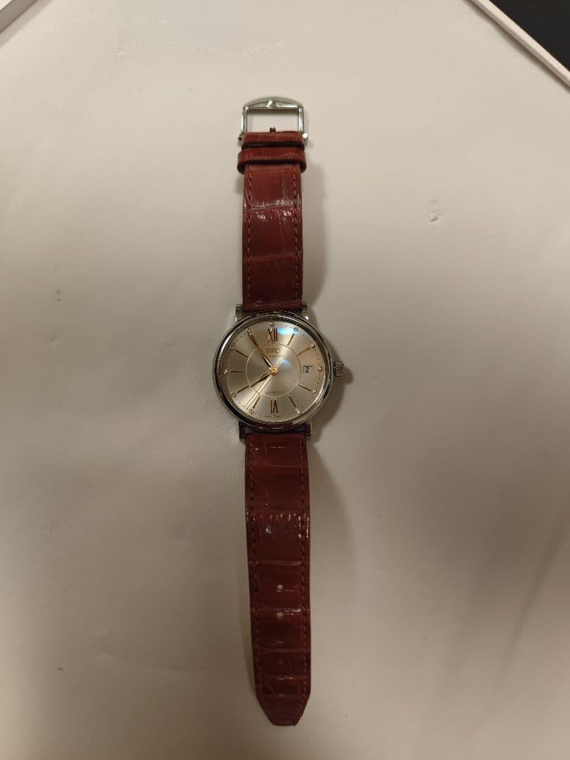 極美品IWC ポートフィノ 37 12Pダイヤ IW458101 サントーニ純正