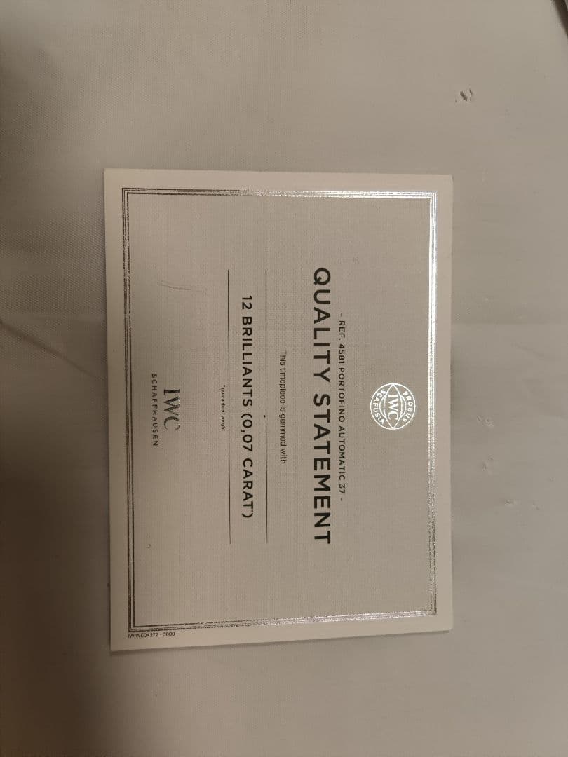 極美品IWC ポートフィノ 37 12Pダイヤ IW458101 サントーニ純正