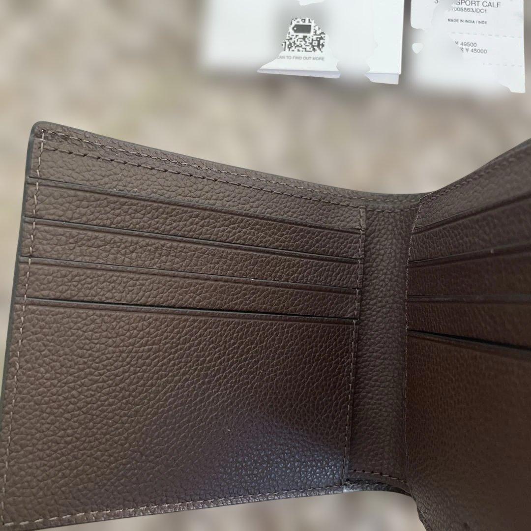 新品　定価49,500円　COACH ブラウン 二つ折り財布