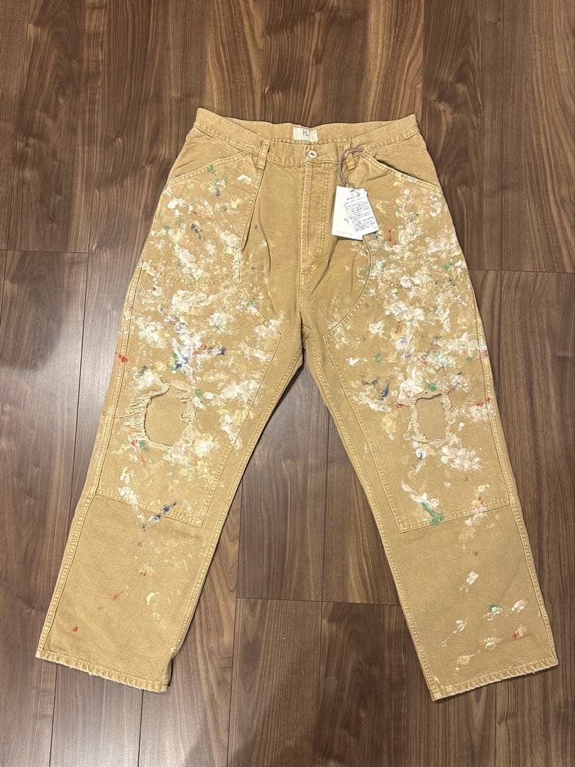パンツ Herill Splash Painterpants brown duck