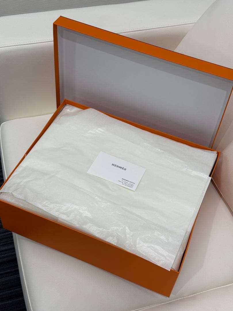 HERMES ホワイトタオルセット オレンジボックス入り