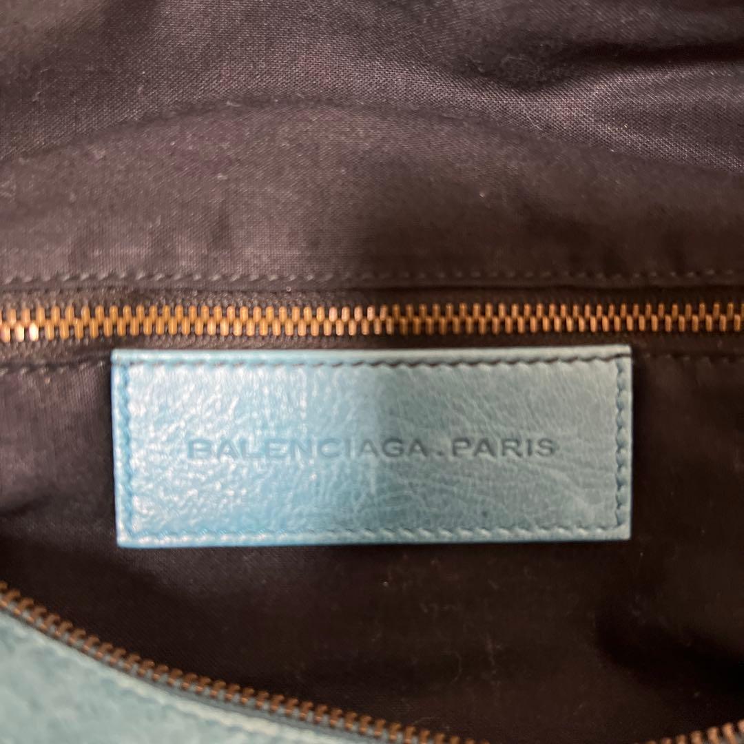 バレンシアガ シティ ターコイズ レアカラー エディターズバッグ 正規品