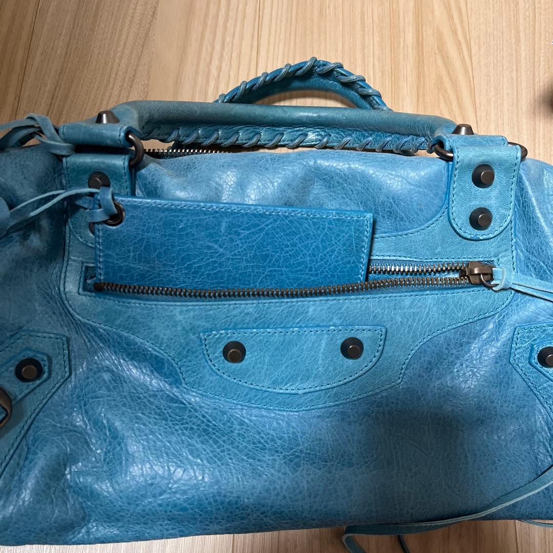 バレンシアガ シティ ターコイズ レアカラー エディターズバッグ 正規品