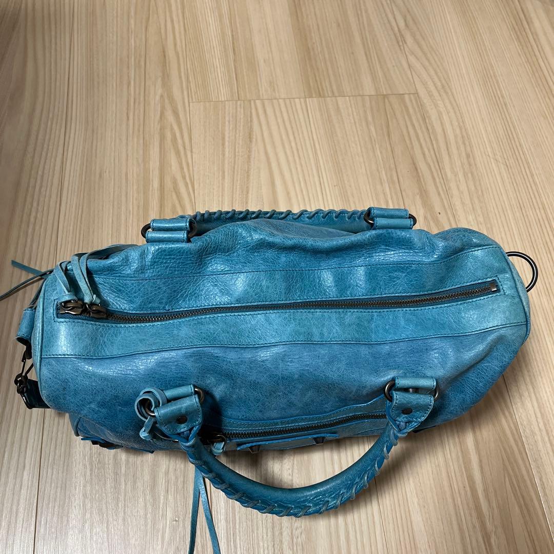 バレンシアガ シティ ターコイズ レアカラー エディターズバッグ 正規品