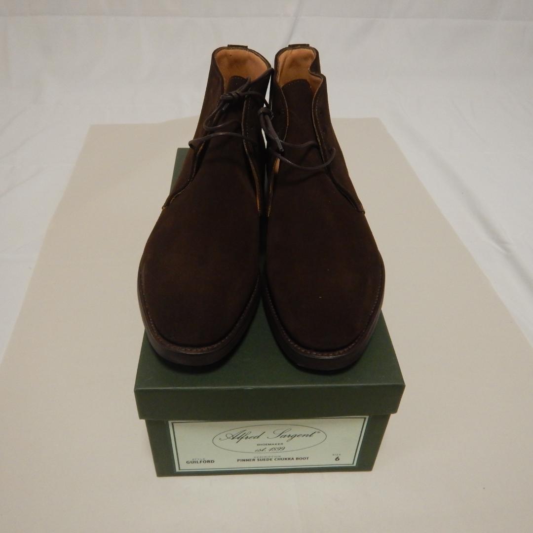 新品未使用 Alfred Sargent スエード チャッカブーツ UK6 DB