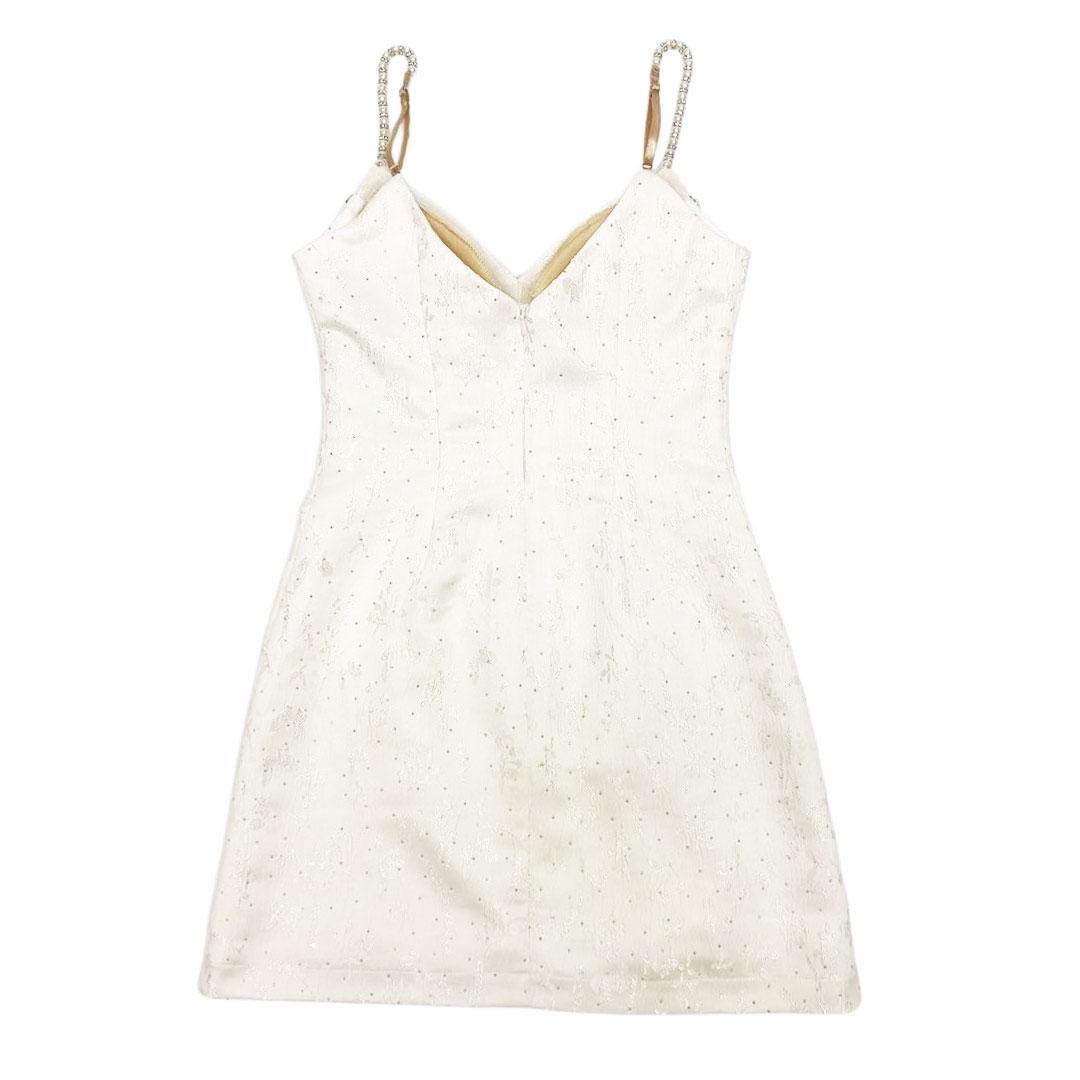 AngelR エンジェルアール パールチェーン ビジュー マイクロミニドレス