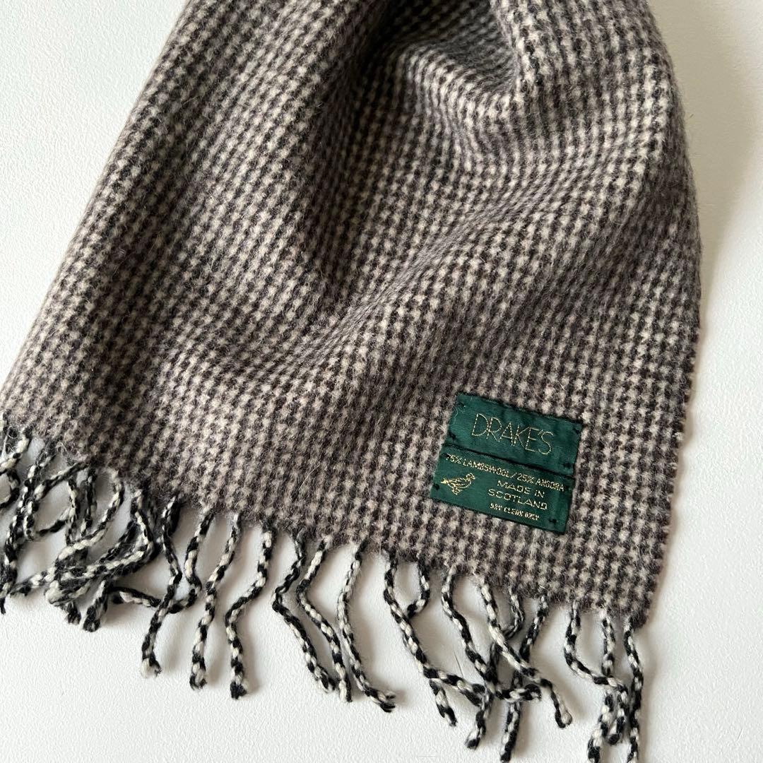 【Sale】Drake’sアンゴラウール マフラーDrakesドレイクス