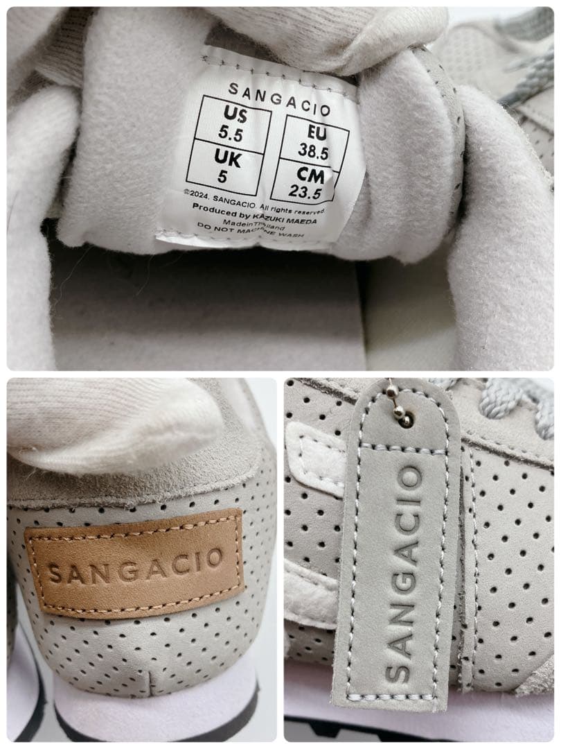 専用未使用級✨サンガッチョ にゅ スニーカー ムーン　グレイ ヌバック　スエード