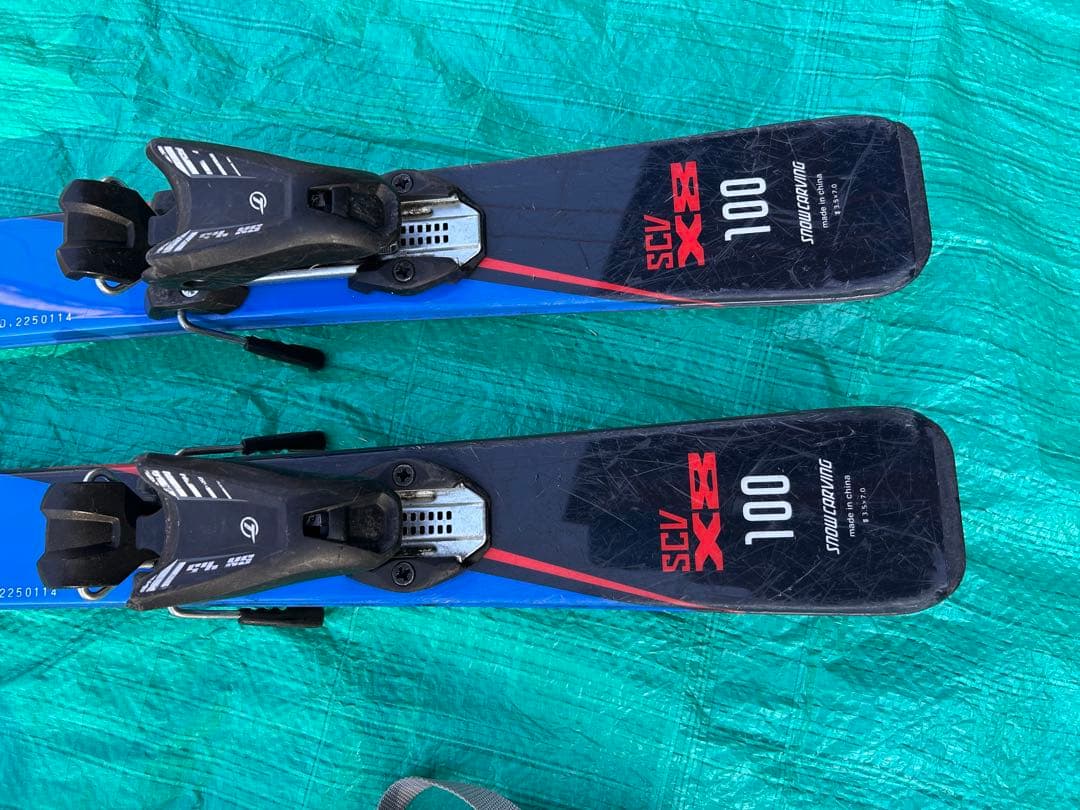 子供用　スキー4点セット　100cm 青