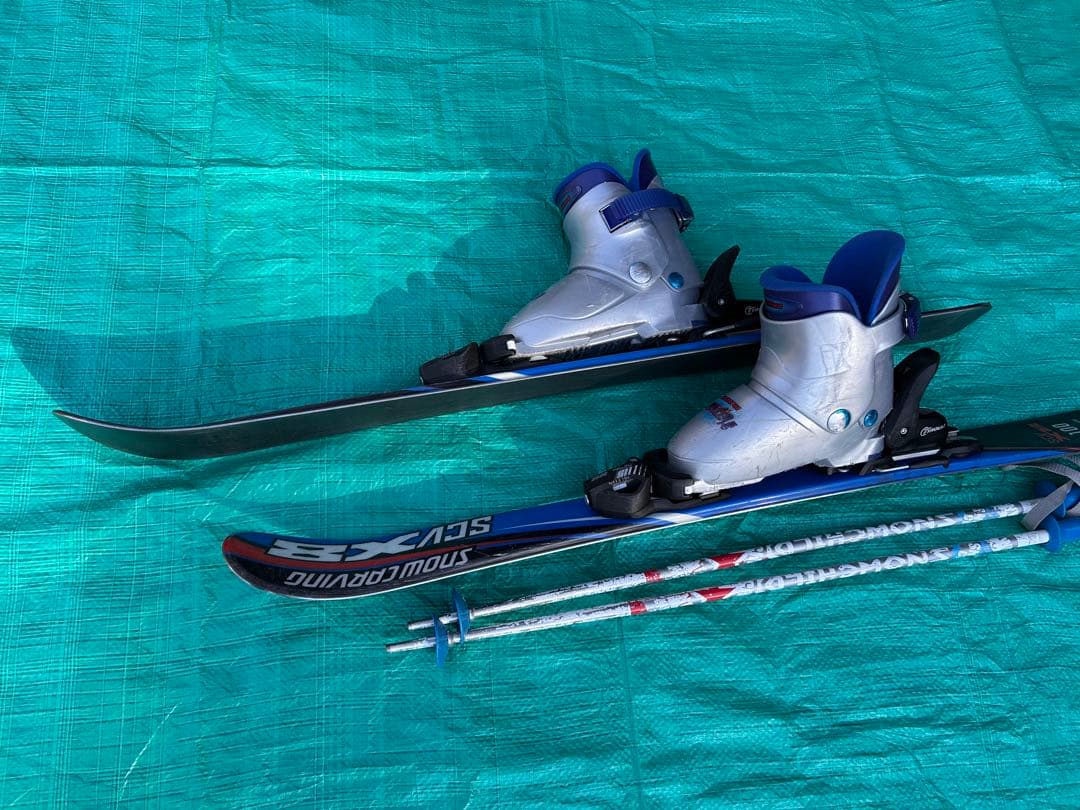 子供用　スキー4点セット　100cm 青