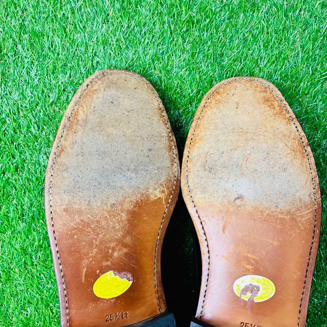 【極美品】REGAL 革靴 ウィングチップ 外羽根 厚底 メダリオン 25½