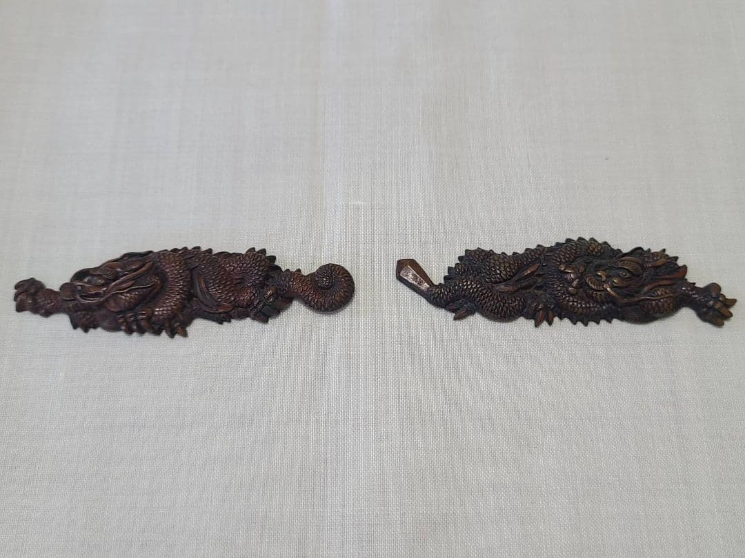 大太刀　目貫　銅造り　龍図