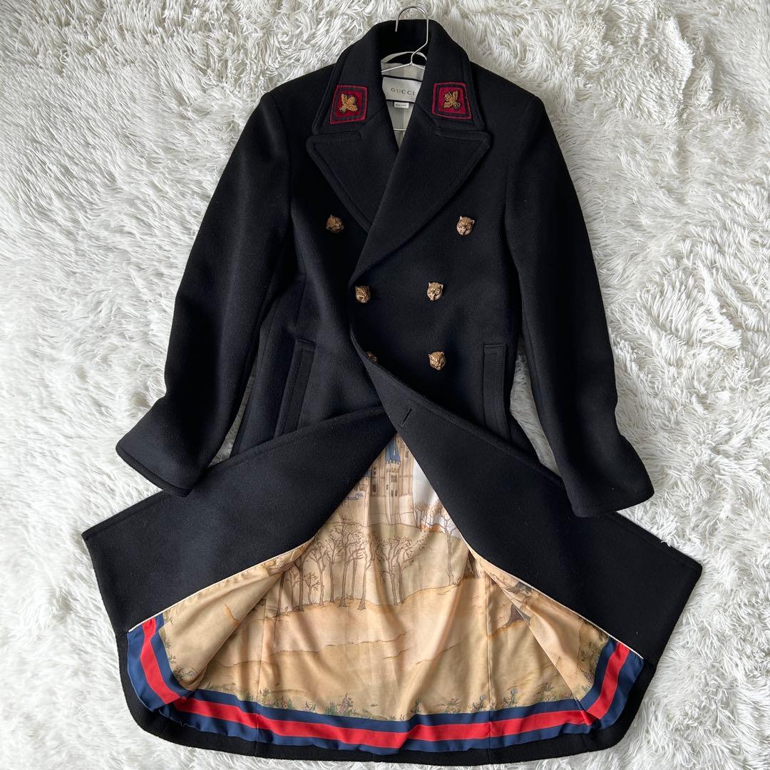 ◎Rare現行◎GUCCI キングスネーク×タイガー×Bee チェスターコート