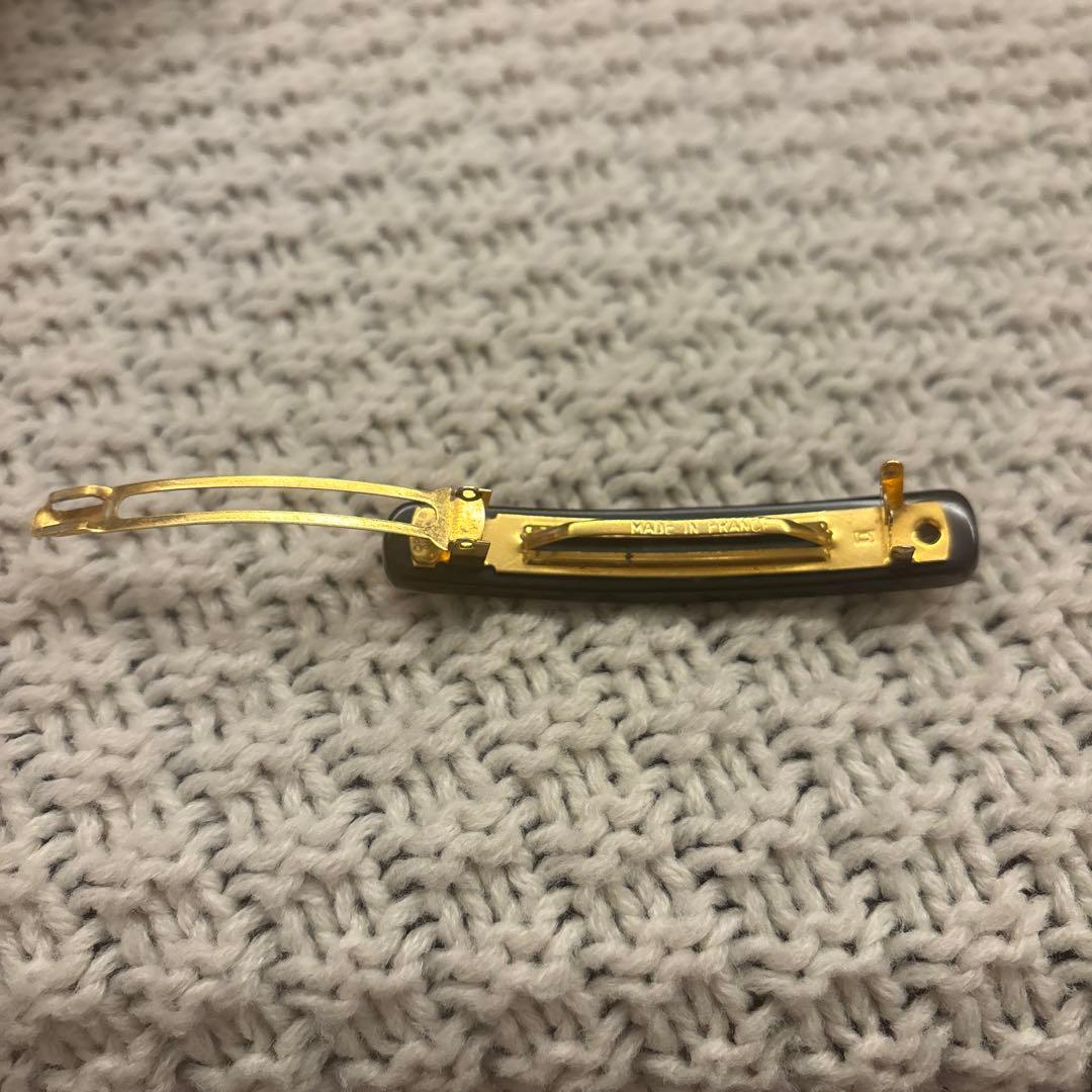 CHANEL バレッタ　ピンク　ブラック