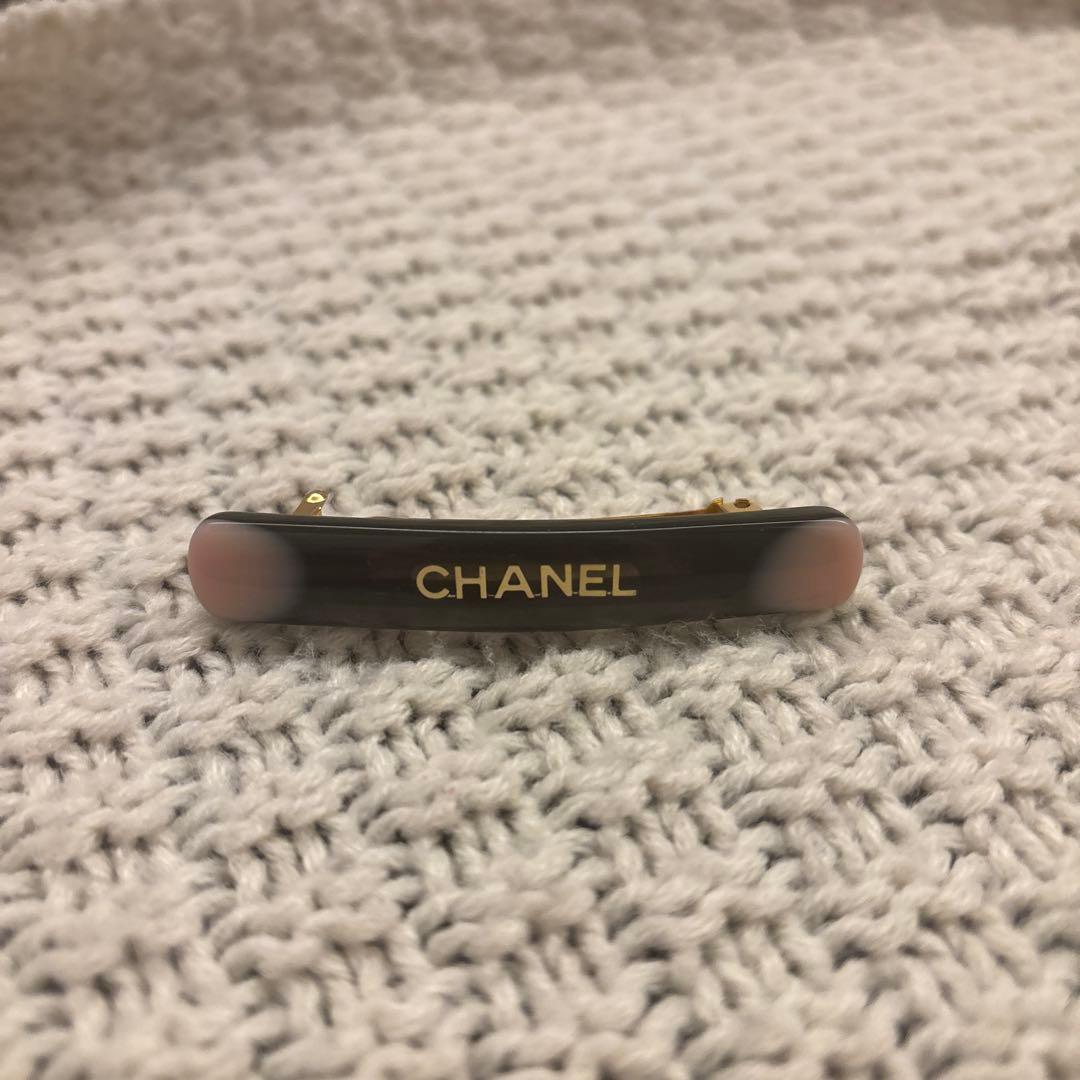 CHANEL バレッタ　ピンク　ブラック