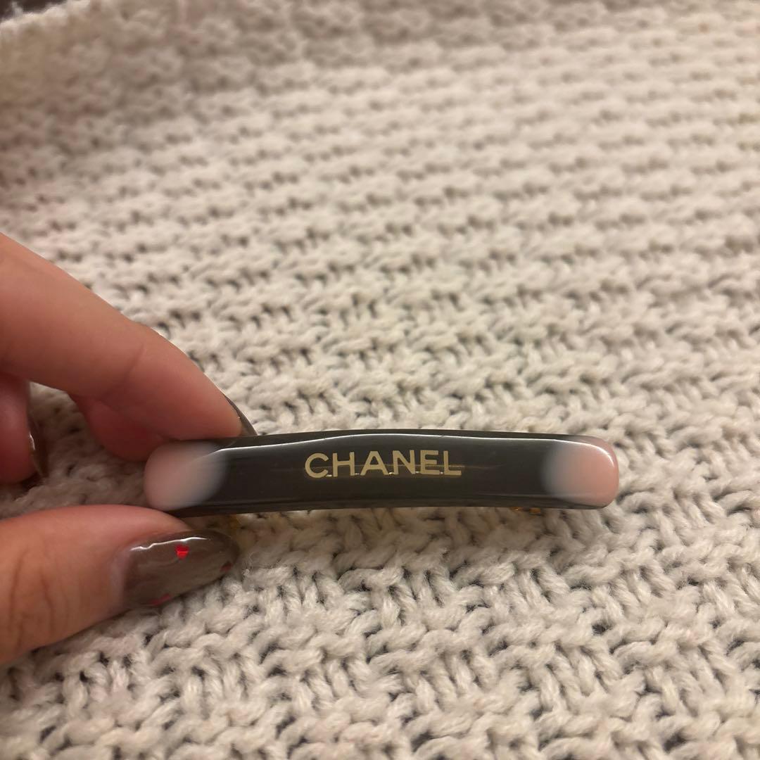CHANEL バレッタ　ピンク　ブラック