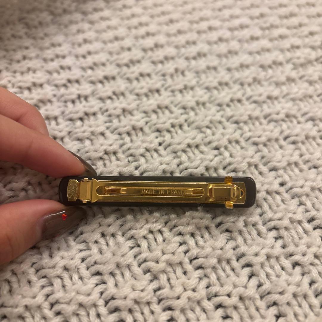 CHANEL バレッタ　ピンク　ブラック