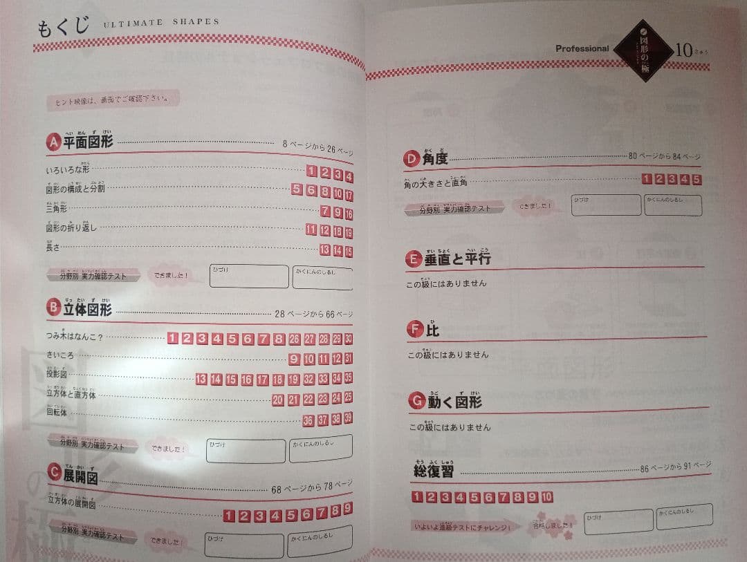 図形の極　10・9・8・7・6・5級　テキスト　解答解説　進級テスト　セット