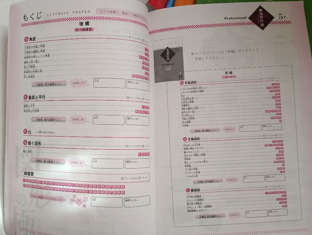 図形の極　10・9・8・7・6・5級　テキスト　解答解説　進級テスト　セット
