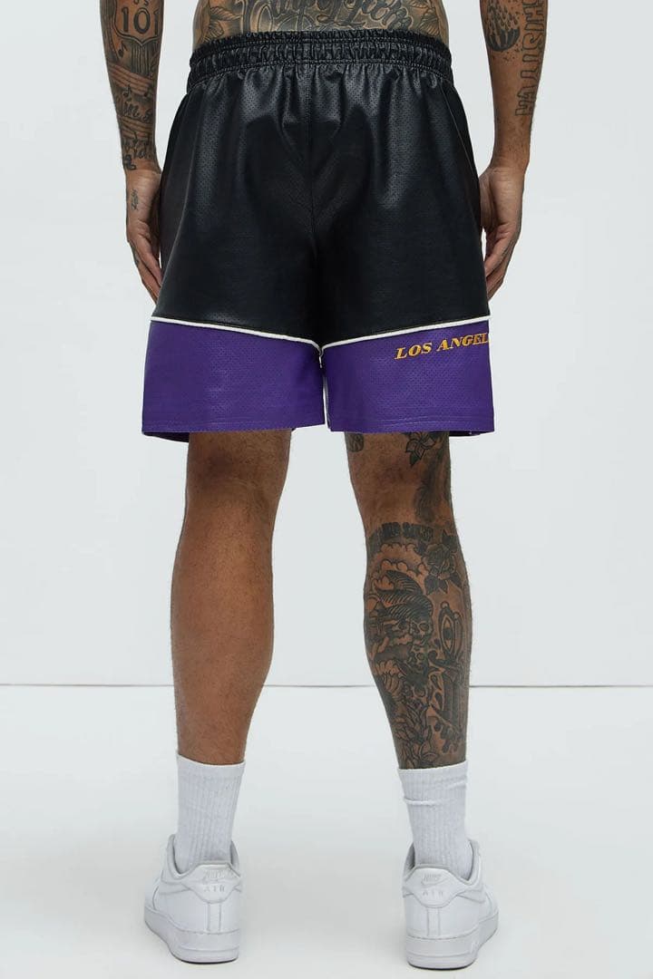 Los Angeles Lakers レザースタジャン　fashion nova
