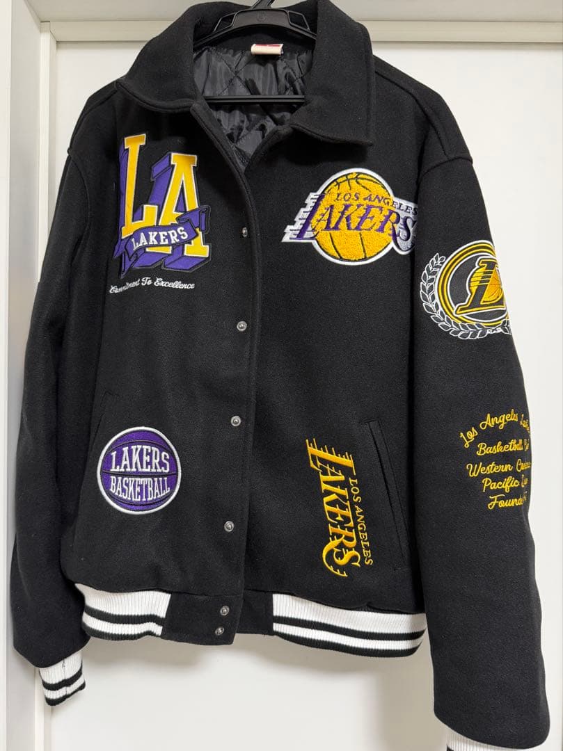 Los Angeles Lakers レザースタジャン　fashion nova