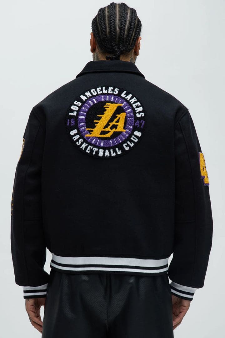 Los Angeles Lakers レザースタジャン　fashion nova