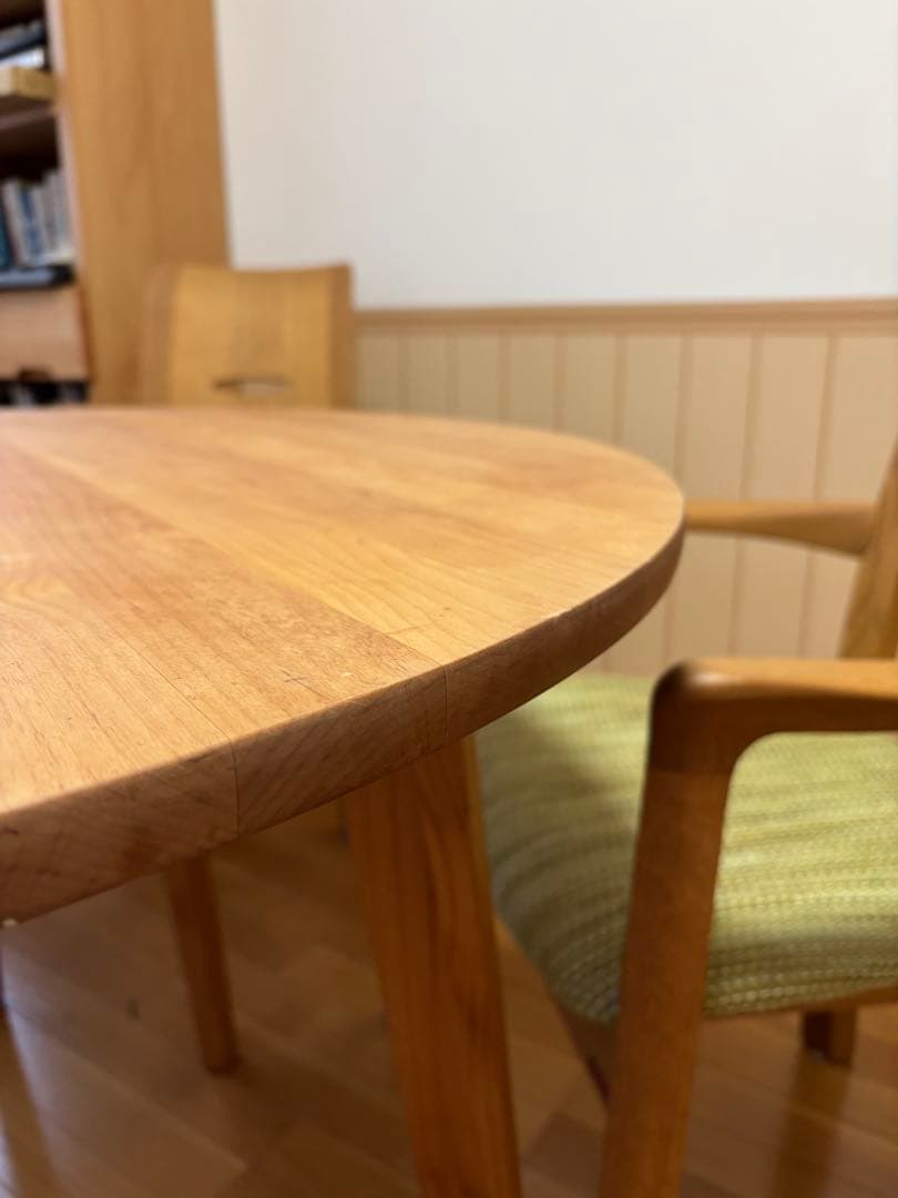 モモナチュラル　アルダー材　VIVO 丸　ダイニングテーブル 90cm