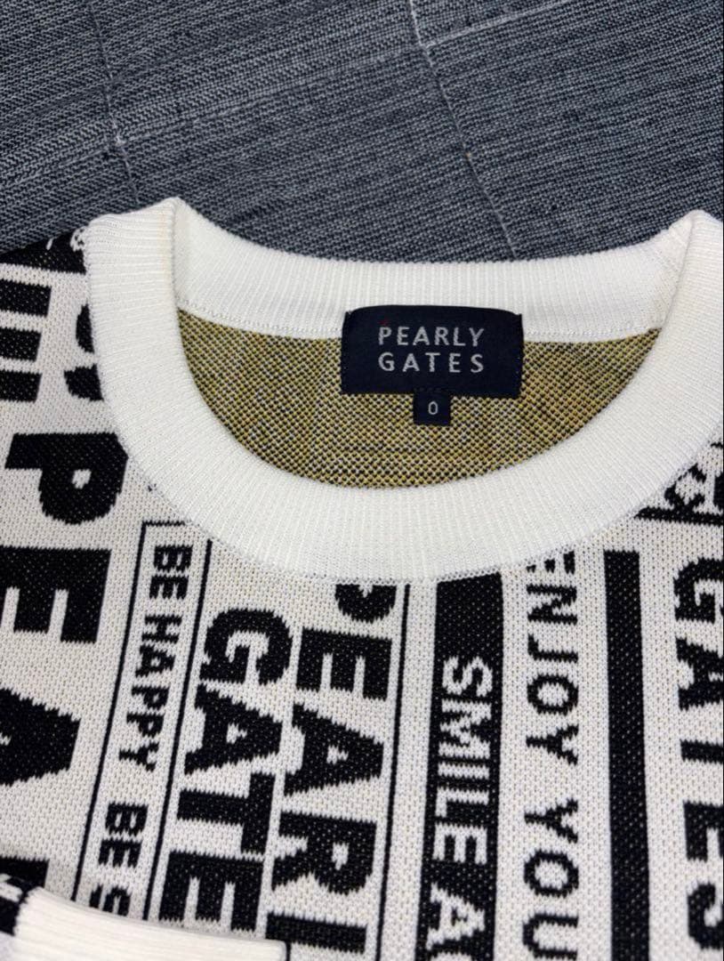 パーリーゲイツ 、ニュースペーパー.ニット素材、セットアップ