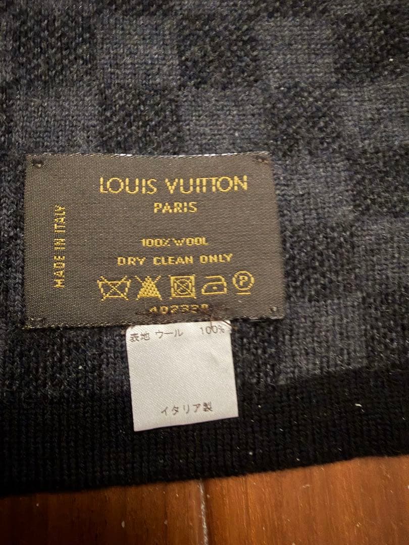 ルイ・ヴィトン ダミエマフラー ブラック