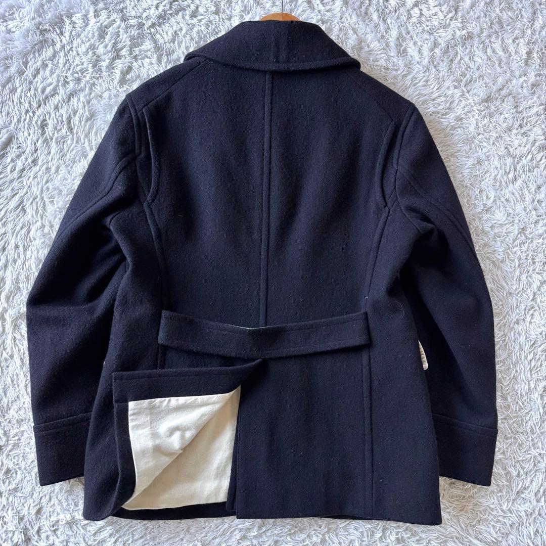 極美品　リングヂャケット　メルトン　ピーコート　クルミボタン　ネイビー　紺　46
