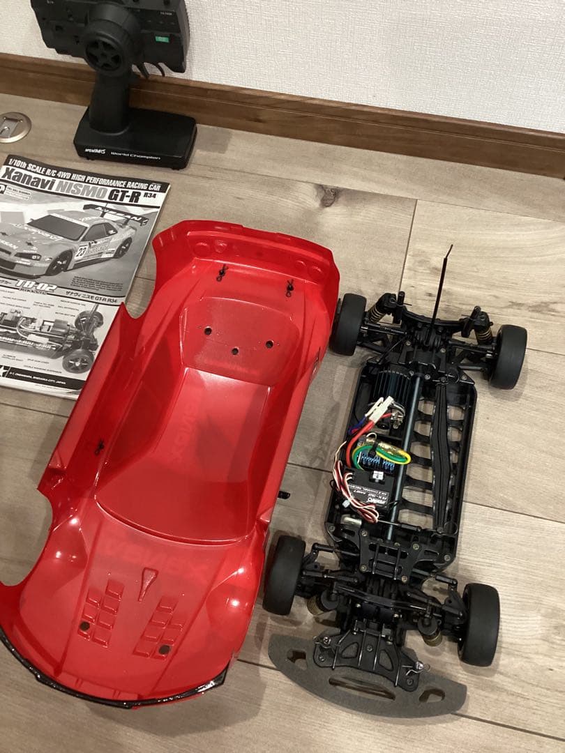 タミヤ　スカイライン　ニスモGT-R R34 TB-02シャーシ 1/10