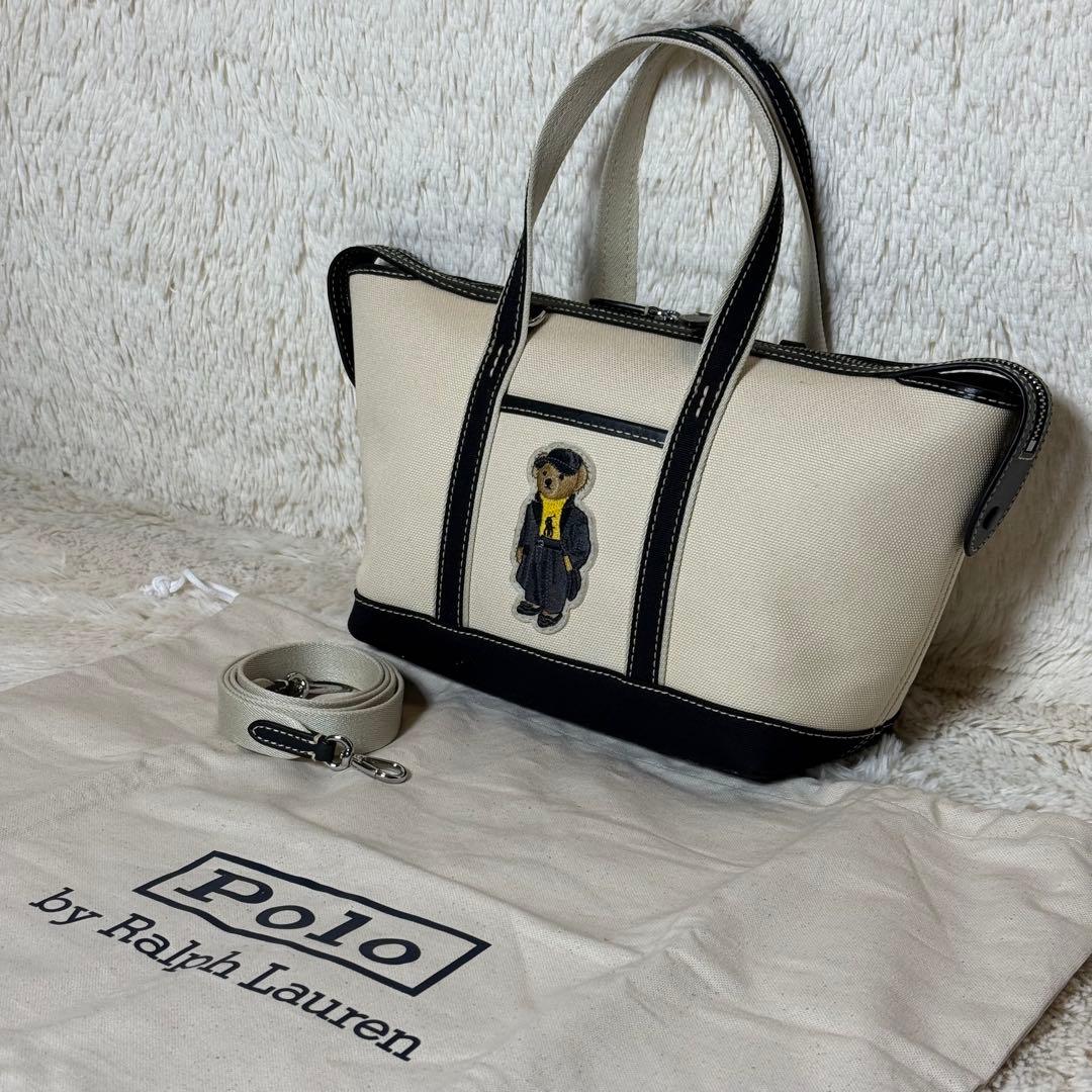 ポロラルフローレン ポロベア キャンバス ミニショッパートート ショルダーバッグ