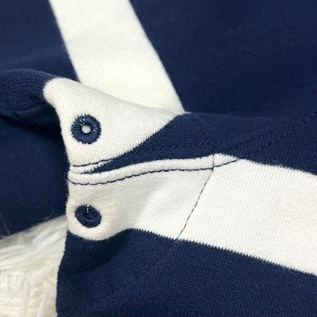 ラルフローレン 現行QRタグ ラガーシャツボーダー 大きいサイズXL 裏起毛