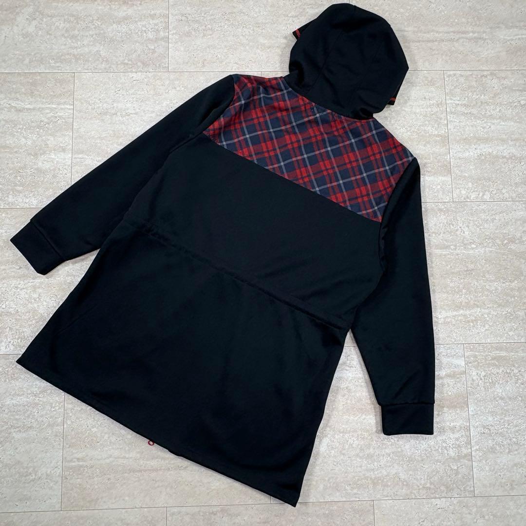 【フィラ】　ロングジャケット　フード　3Lサイズ　ネイビー　ダブルジップ