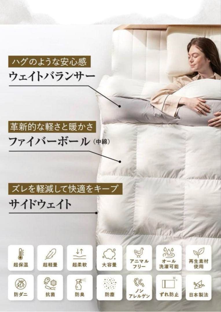 ブレインスリープ コンフォータ― ウエイトバランス (SINGLE) ホワイト