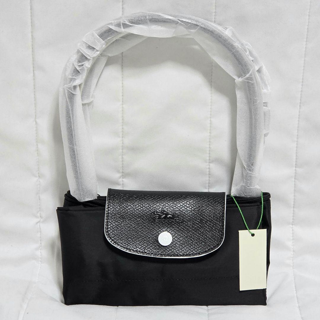 【新品】LONGCHAMP ル プリアージュ トートバッグ M ブラック 白刺繍