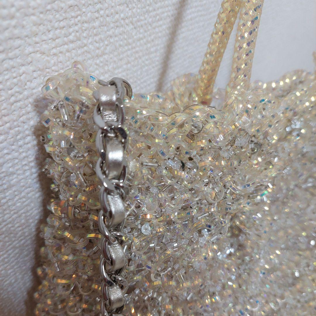アンテプリマ 限定 ステッラホワイト ワイヤーグリッター バッグ ななめがけ